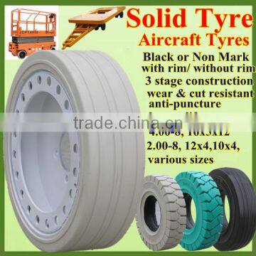 Well-reputed Chinese 16x5x12 Flat Proof Aircraft Solid Tyres With Good Price