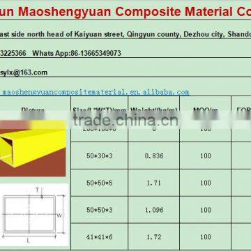 frp pultrusion rectangle square tubes