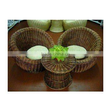 comfortable willow chair and table for household