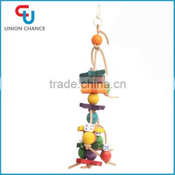 Wood Bird Toys Colorful Wood Jewellery Parrot Toys Wood Hanging Toys For Bird