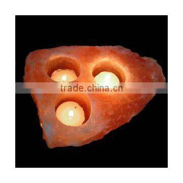 Rock Salt Candle Holder