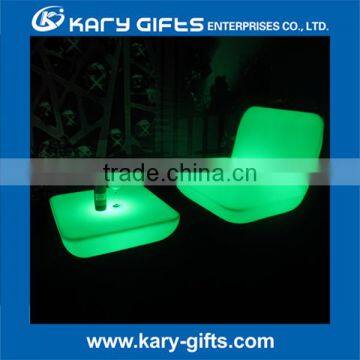 Unbreakable Plastic Material Modern Led Light Coffee Table for Living Room photo-5