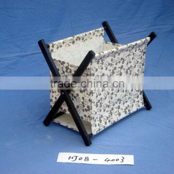 Brown Wholesale Wood Shelf Hanging Storage Baskets/magazine Rack