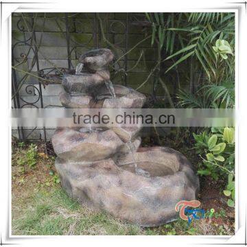 Beautiful Imitation Stone Fiberglass Outdoor Garden Water Fountain