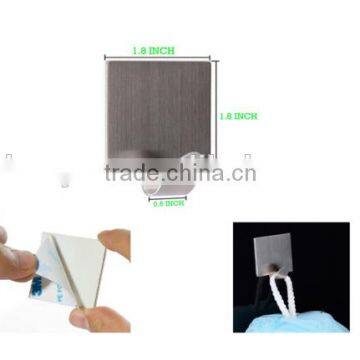 4 Pieces Stainless Steel 3M Adhesive Wall Hooks photo-3