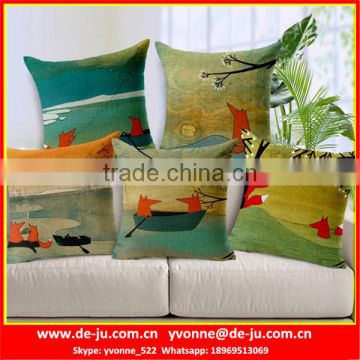 Red Couple Fox Dining Chair Cushions