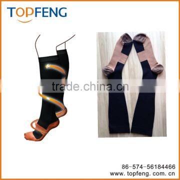 copper compression knee high socks/knee high socks/copper socks/compression socks