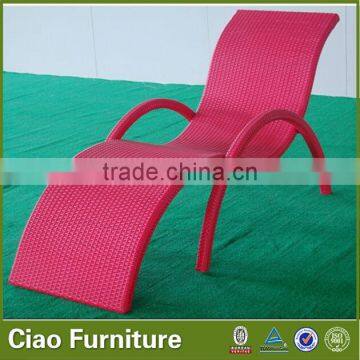 Outdoor PE Rattan+ Alu Frame Leisure Colorful Rattan Beach Chair photo-3
