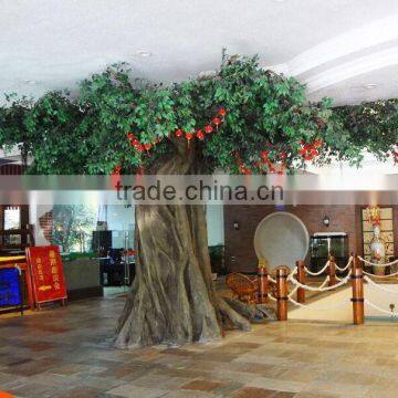 Customized articicial indoor ficus tree green banyan