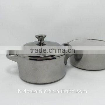 Stocked Stainless Steel Double Handle Electric Hot Soup Pot