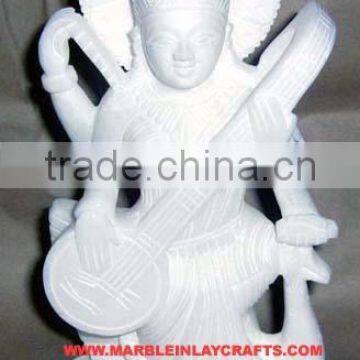 Marble Saraswati Maa Statue