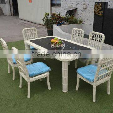 High quality Outdoor furniture rattan dining& coffee table set