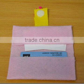 Best Selling Products Low Price Cute Fabric Case Credit Card Wallet Cotton Felted Phone Pocket With Pink Flowers for Girls Women photo-2