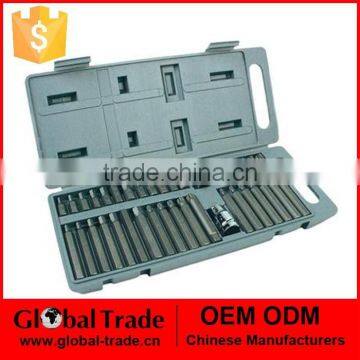 40PC 1/2" 3/8" Bit Socket Set Chromium-vanadium steel Material with BMC Case .T0077