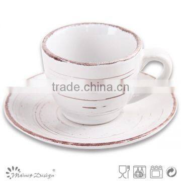Fashionable Design Ceramic Stoneware Tea Cup and Saucer Modern Coffee Mug and Saucer photo-5