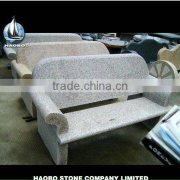 Haobo Grey granite stone bench/ long bench/ chair