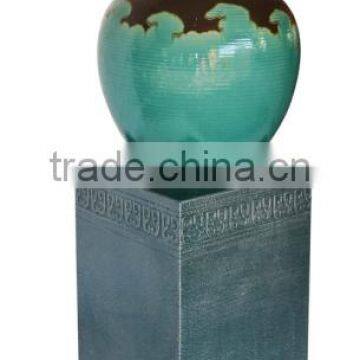 indoor or outdoor beautiful green glaze water fountain chinese vase decor