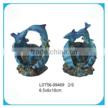 Polyresin dolphin snow globe gifts