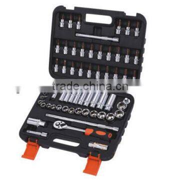 61 pcs 3/8" car repair use socket set, hex wrenches, bit sockets