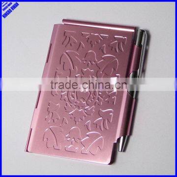 Hot selling alunimium memo pad with pen holder