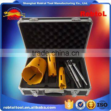 7 in 1 Kit Cured Reinforced Concrete Diamond Core Drill Bits Asphalt Masonry Cement Brick Block Wet Boring Segmented photo-3