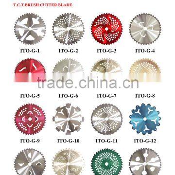 ITO-G-16 TCT Grass Trimmer Weeds Saw Blade Parts For Brush Cutter SK-5 Body and YG8 Tips, Size 230MM*36T and 255mm*40T photo-4