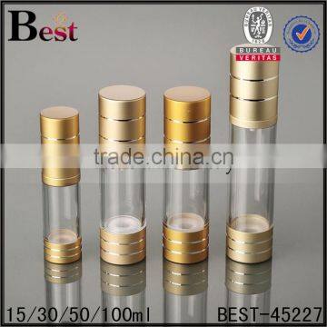 hot products luxury fancy airless cosmetic bottle set gold UV pump bottle cosmetic skin care lotion serum cream wholesale