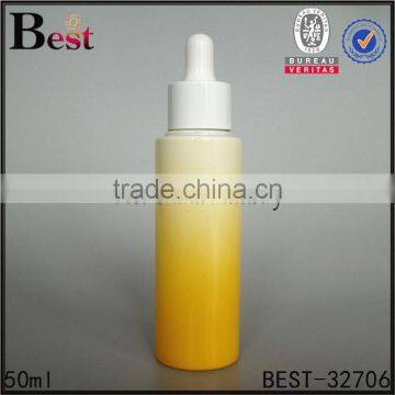 gradual yellow 50ml glass dropper bottle with pp white dropper for cosmetic lotion essential oil perfume china suppliers