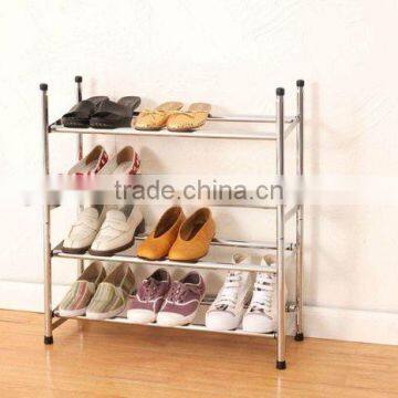 Simple Design Easy to Assembled Stainless Steel 2 Tier Metal Shoe Rack photo-4