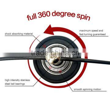 2017 New Style High Speed Crossfit Skipping Jump Rope With Anti Slip Hanldes, Adjustable Steel Cable & Ball Bearing photo-2