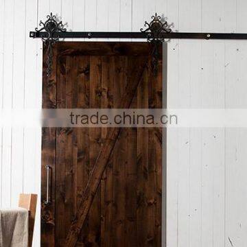 High Quality Hot Sale Barn Door Sliding Flat Steel Black Door Roller and Track With Soft Closer photo-6