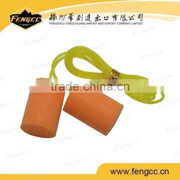 Promotion orange color CE certificate ear safety protection Rectangle PU foam earplugs with string