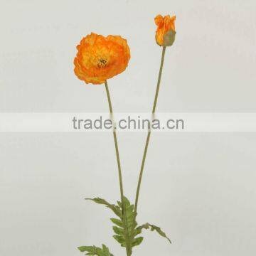 2 stalk platycodon artificial poppy realistic look flower 27454F
