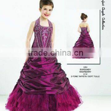 dark purple flower girl dresses