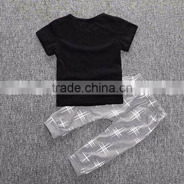 Unisex Children s Cotton t Shirt Custom Baby Clothes T-shirt Tops and Pants Kids Clothing Wholesale photo-5