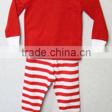 Infant Baby Christmas Red Stripes Pajama 2 Pieces Pajama Outfits Sets photo-2