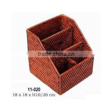 Rattan letter holder