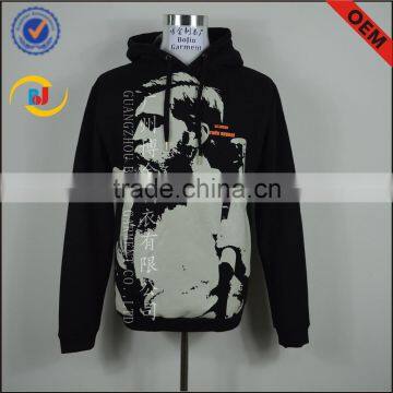 2015 NEW Design! Cotton black color hoodie for men