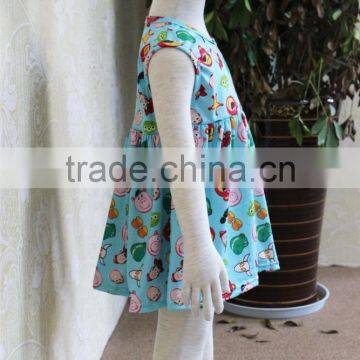 Newest Prints Baby Dress Girls Pink Pig Summer Dress Sleeveless Dress for Girls of 7 Years Old photo-2