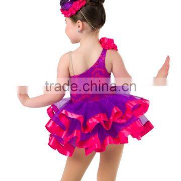 2017 New !!-kids Tutu Skirt-children Dance Skirt-plum Purple Lace Ballet Tutu Costumes photo-2