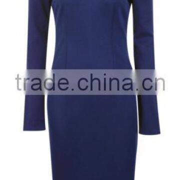 Womens Fashion Navy Blue Western Style Party Sweater Dress With High Quality photo-6