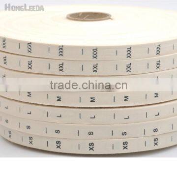 Natural Offwhite COTTON Size Label Clothing Print Tags Silk Screen Garment Tags XS-XXXL photo-2