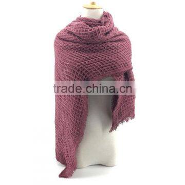 Women Plaid Cashmere Scarf Pashmina Warm Winter Scarf photo-4