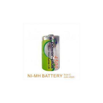 long cycle life 1.2v 4500mAh size C NiMh rechargeable battery