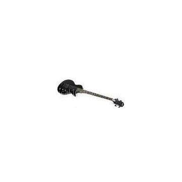 4 Strings Black Electric Bass Instrument , Acoustic Electric Bass Guitar For Students