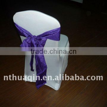 Crinkle taffeta chair sash and chair sash for wedding