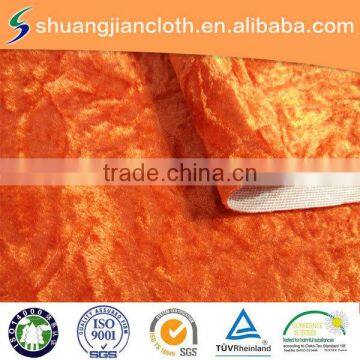 crush velour fabric for sofa bonded with TC