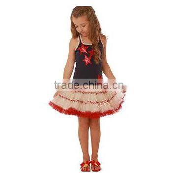 High quality little baby dancing dress one piece party dresses sleeveless stars ballet skirt girls dress