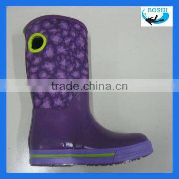 Hot selling Fashion kids' Neoprene rain Boots