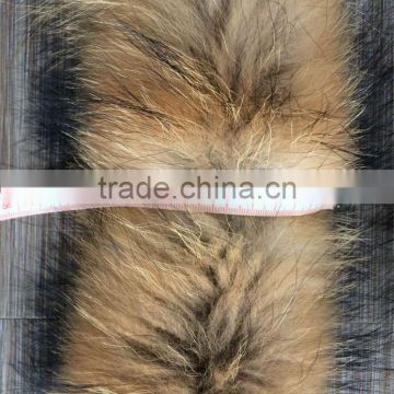 YR300 Hot Sale Natural Raccoon Fur Trim for Hood Garment Accessory